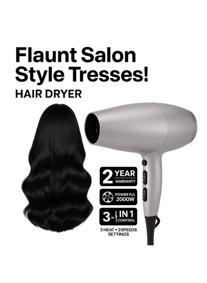 Impex Professional 2000W Hair Dryer with Salon-Grade Fast Drying Power - Image 1